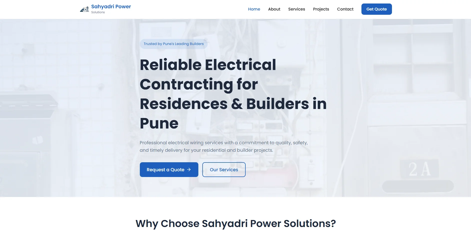 Professional Electrical contractor Website